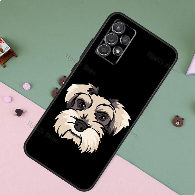 Cartoon schnauzer dog Fundas For Samsung A53 A33 A23 A13 A73 A12 A22 A32 A42 A52 A72 A50 A51 A71 A14 A34 A54 Case