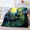 Peacock Night Sky Blanket Soft Comfortable All Seasons Suitable Sofa Office Nap Travel Festive Gift