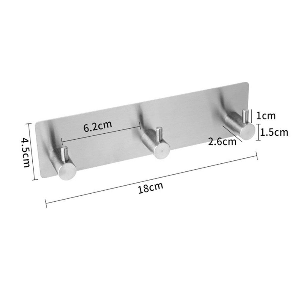 Sticker Adhesive Stainless Steel Hooks Wall Door Clothes Coat Hat Hanger Kitchen Bathroom Rustproof Towel Hooks