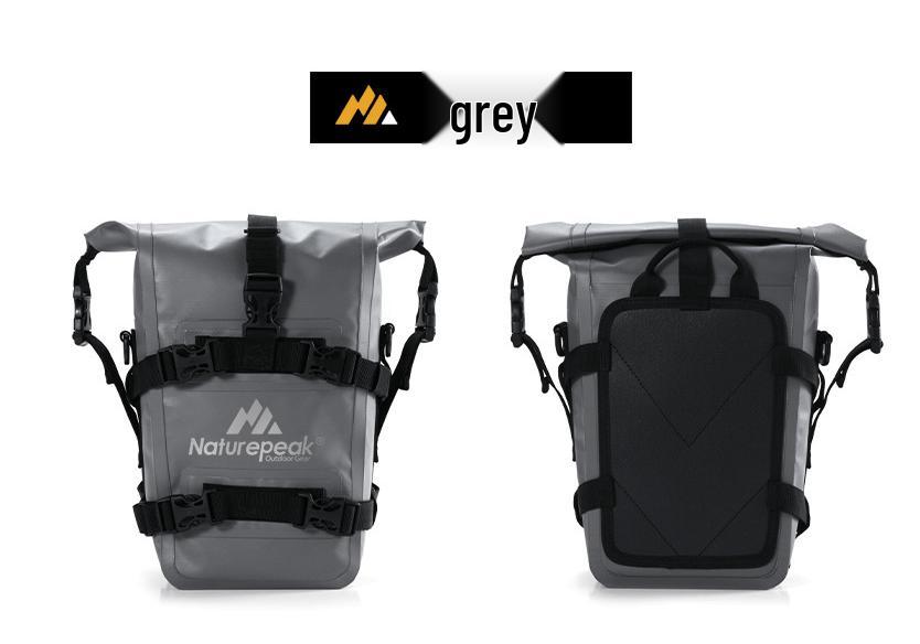 500D PVC Coated Mesh Motorcycle Waterproof Crash Bar Bag 8L серый