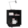 Nightstand Black 40x34x55 Cm Solid Pine Wood