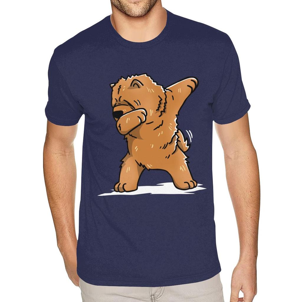 Short Sleeves Round Collar Pure Cotton Chow Chow T-Shirts Free Man's S TeeShirt Breathable men clothing