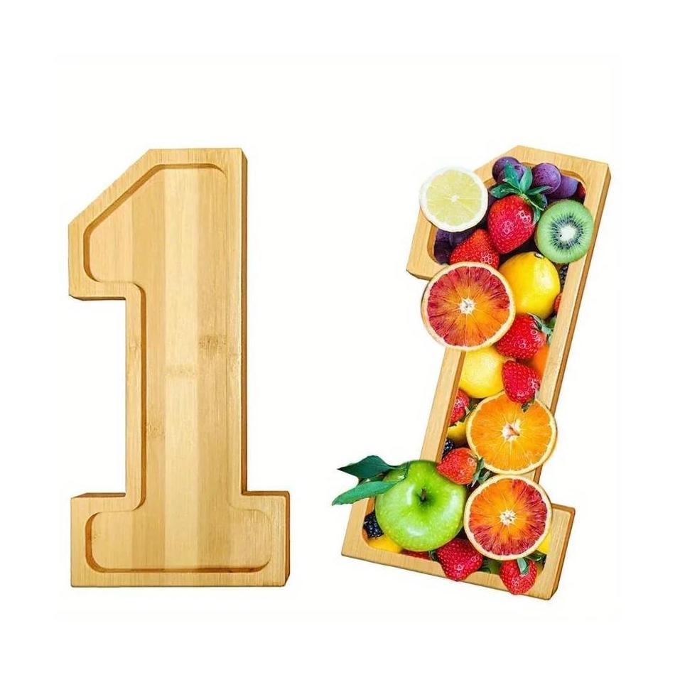 1 Pcs Digital Tray Fruit Cheese Platter Vegetable Food Plate Party Supplies Cooked Food Plate