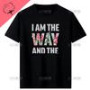 Jesus The Way Truth Life John Christian Bible Verse Printed Tshirt Summer Religion Classic Man Tshirt Woman Breathable Tops Tee
