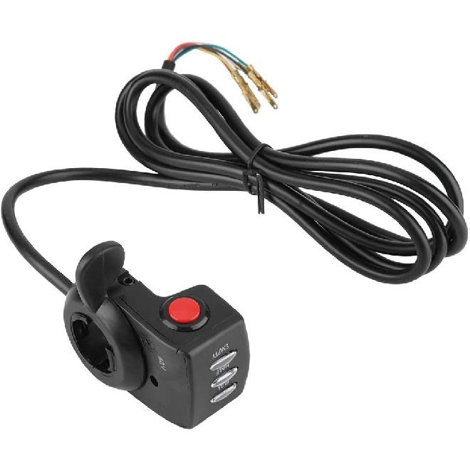 Aramox Thumb Throttle Control, 48V Speed Control Thumb Throttle 3-Lever Speed Control Throttle LED Indicator Assembly for E-bike Electric Bike