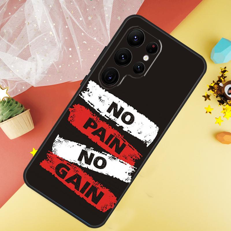 No Pain No Gain Gym Case For Samsung Galaxy S22 S23 S24 Ultra S8 S9 S10 Plus Note 10 20 Ultra S20 S21 FE Cover