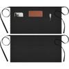 Waterproof Server Waist Apron – Black Stain Resistant RestaurantBreathable & Lightweight – Perfect for Hotel Kitchen Bistro Cafe
