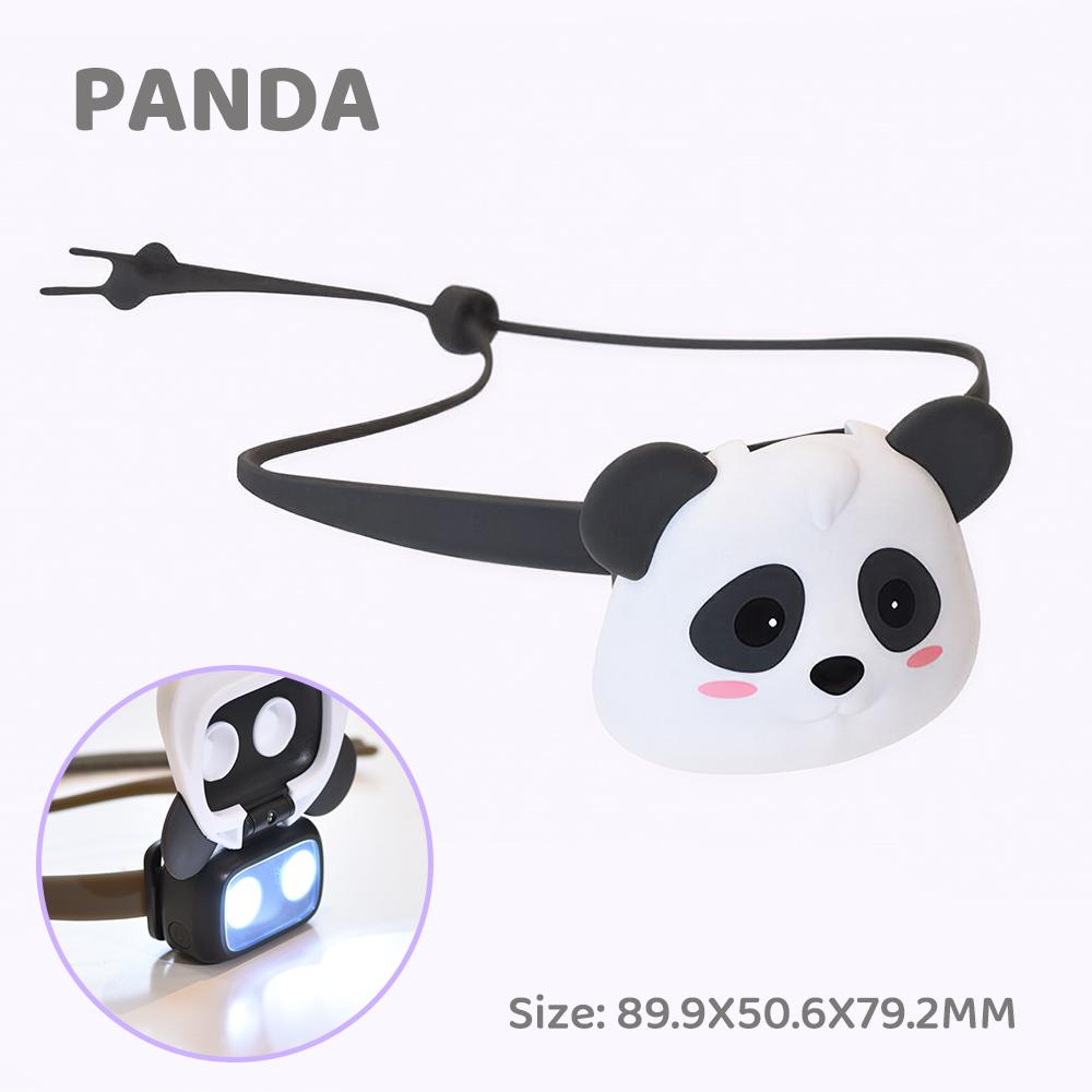 

Rechargeable Animal Nightlight Cute Rabbit Panda Head Light 3 Levels Dimmable Explore Light For Kids Outdoor Camping Light