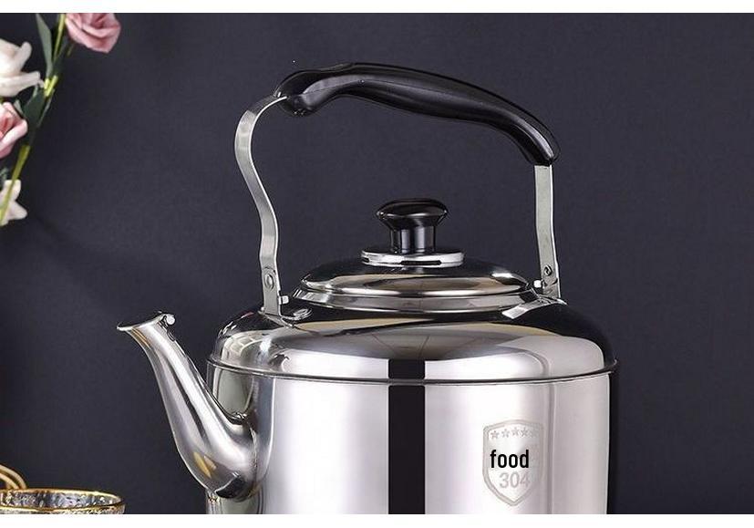 Pava Whistling de Acero Inoxidable 304 Extra Gruesa, Gran Capacidad, Compatible con Cocinas de Gas e Inducción para Uso Doméstico
