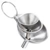 3 In 1 Stainless Steel Funnel for Filling Hip Flask Narrow-Mouth Bottle Kitchen