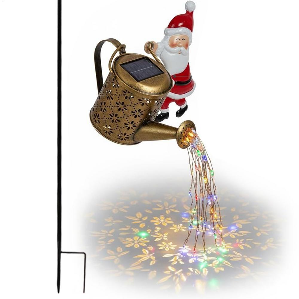 

Christmas Solar Kettle Lights Solar LED Waterproof Vintage Lamp Christmas Watering Can Light for Holiday Party Church Offices