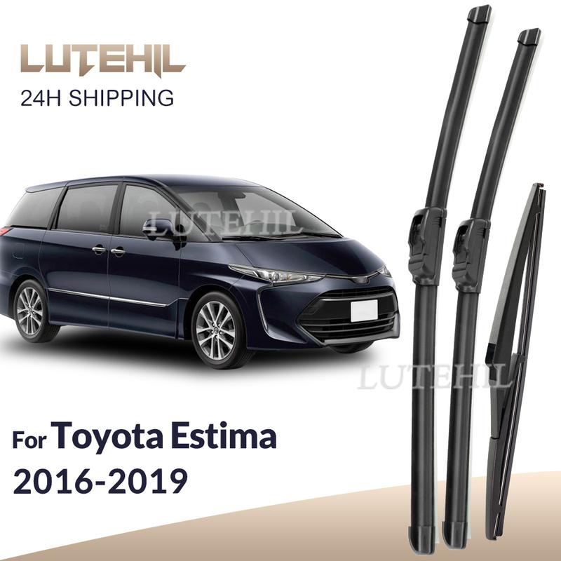 For Toyota Estima 2016- 2017 2018 Wiper Front & Rear Wiper Blades Windshield Windscreen Window Brushes 26 +16 +12 Toyota Estima