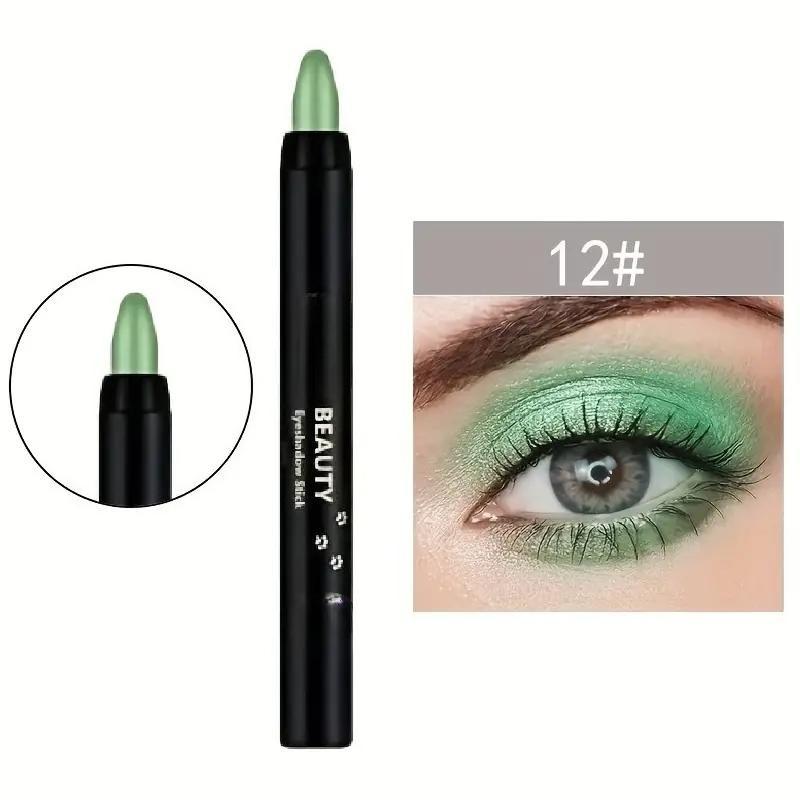 Карандаш для век с мерцающим и матовым покрытием, водостойкий стойкий хайлайтер, крем-тени для век, карандаш для век, осветлитель для глаз 12#