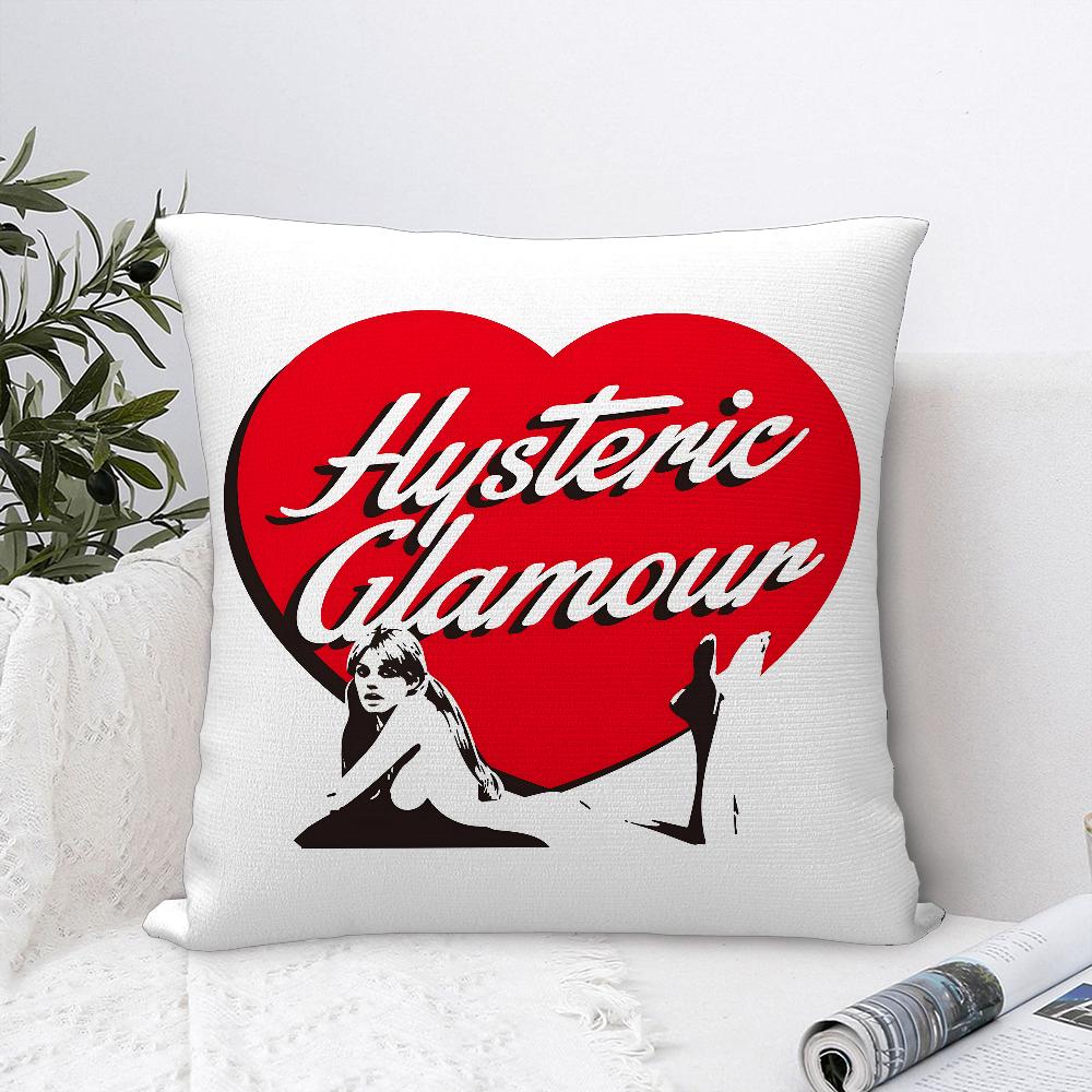 Hysteric Glamour Girl Pillow Case Sofa Decorative Home Double-Sided Print Plush Square Throw Pillow Covers Cushion Decor Cover