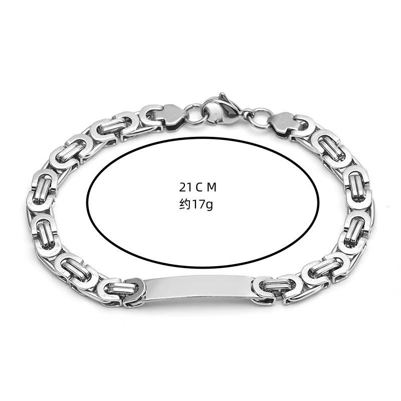 Punk Custom Name Text Men Stainless Steel Bracelet For Women Smooth Engrave Logo Id Bracelets Gift Jewelry