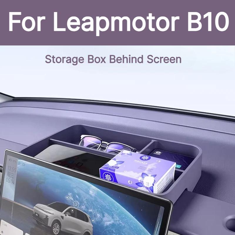For Leapmotor B10 2025 Behind Screen Storage Box Central Dashboard Stowing Organizer Interior Car Accessories