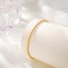 Minimalist Rugby Bead Chain Anklet,Women's Stainless Steel Gold Color Anklets,Dainty Summer Jewellery Gifts