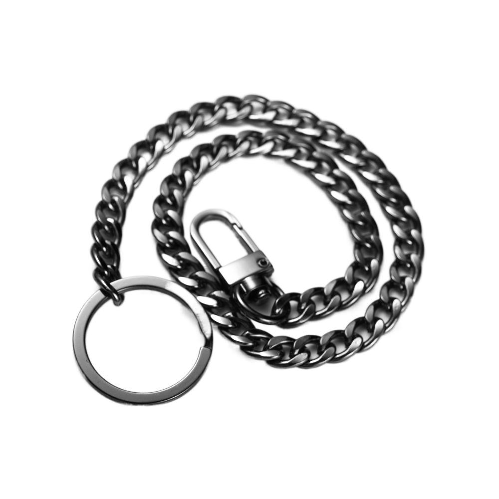 

40cm Punk Hip-hop Chain Y2K Metal Pant Chain Fashion Key Chains For Women Man чорний