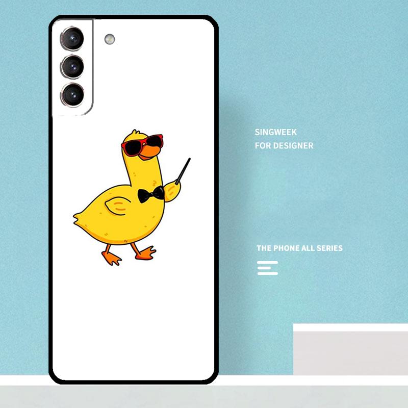 Funny Cartoon Duck Case For Samsung Galaxy S24 Ultra S20 S21 S22 S23 S25 Ultra S9 S10 Plus S25 FE Phone Cover