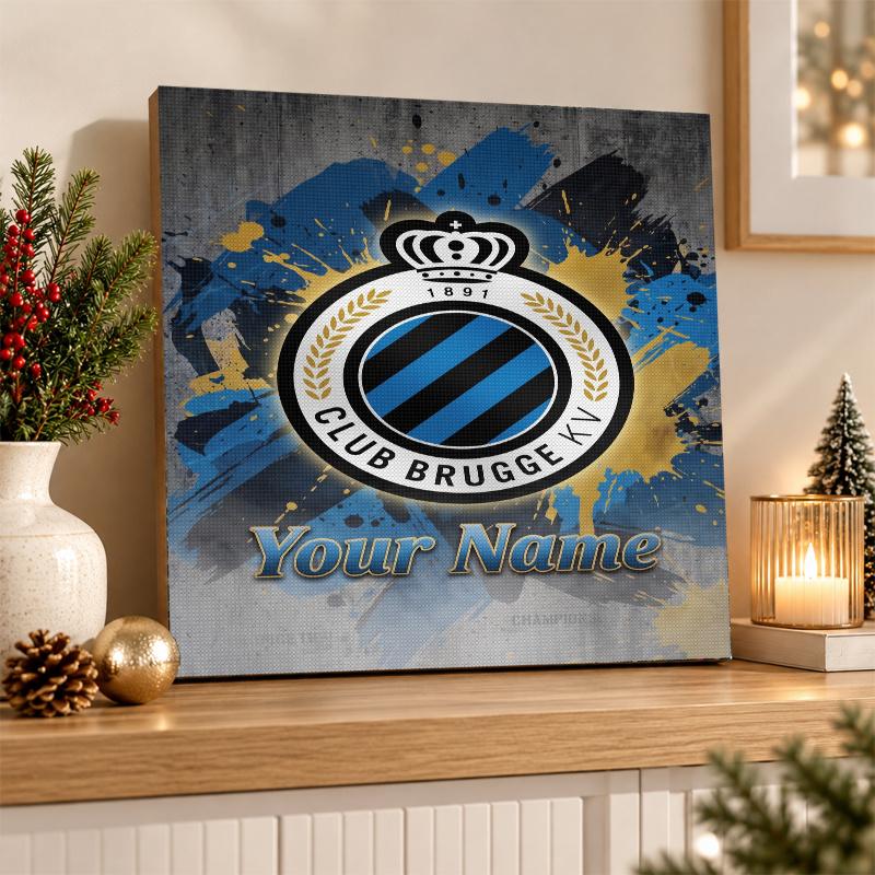 Club Brugge FC Custom Name Text 5D Diamond Painting Kit DIY Full Drill Diamond Art Decoration
