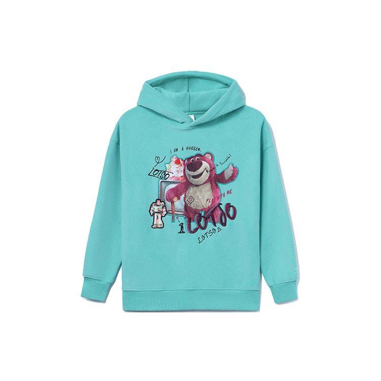 Li Ning Disney/Disney Collaboration, Pixar Lotso Collection, Fleece Lined Loose Fit Pullover Hooded Sweatshirt Women's AWDR760-1