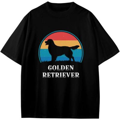 Retro Golden Retriever Vintage Jungen Mädchen Teenager T-Shirt Anime Geschenk