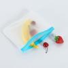 Reusable Transparent Fresh-keeping Bag Double Zipper Sealed Bag Leakproof Sandwich Bag Washable Food Storage Container