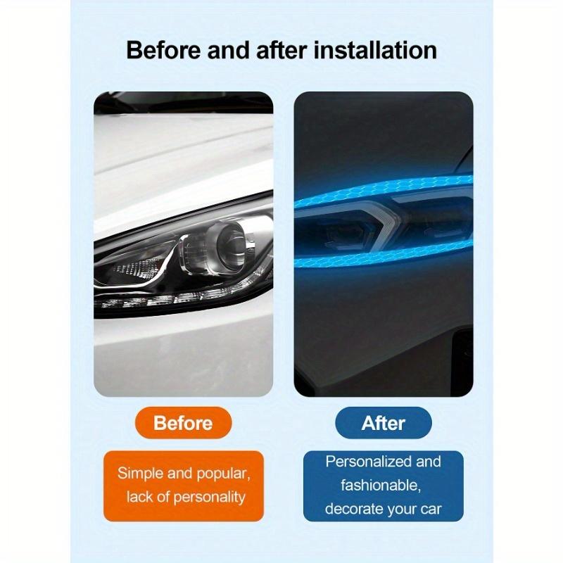 1 Pair Reflective Car Headlight Eyebrow Stickers