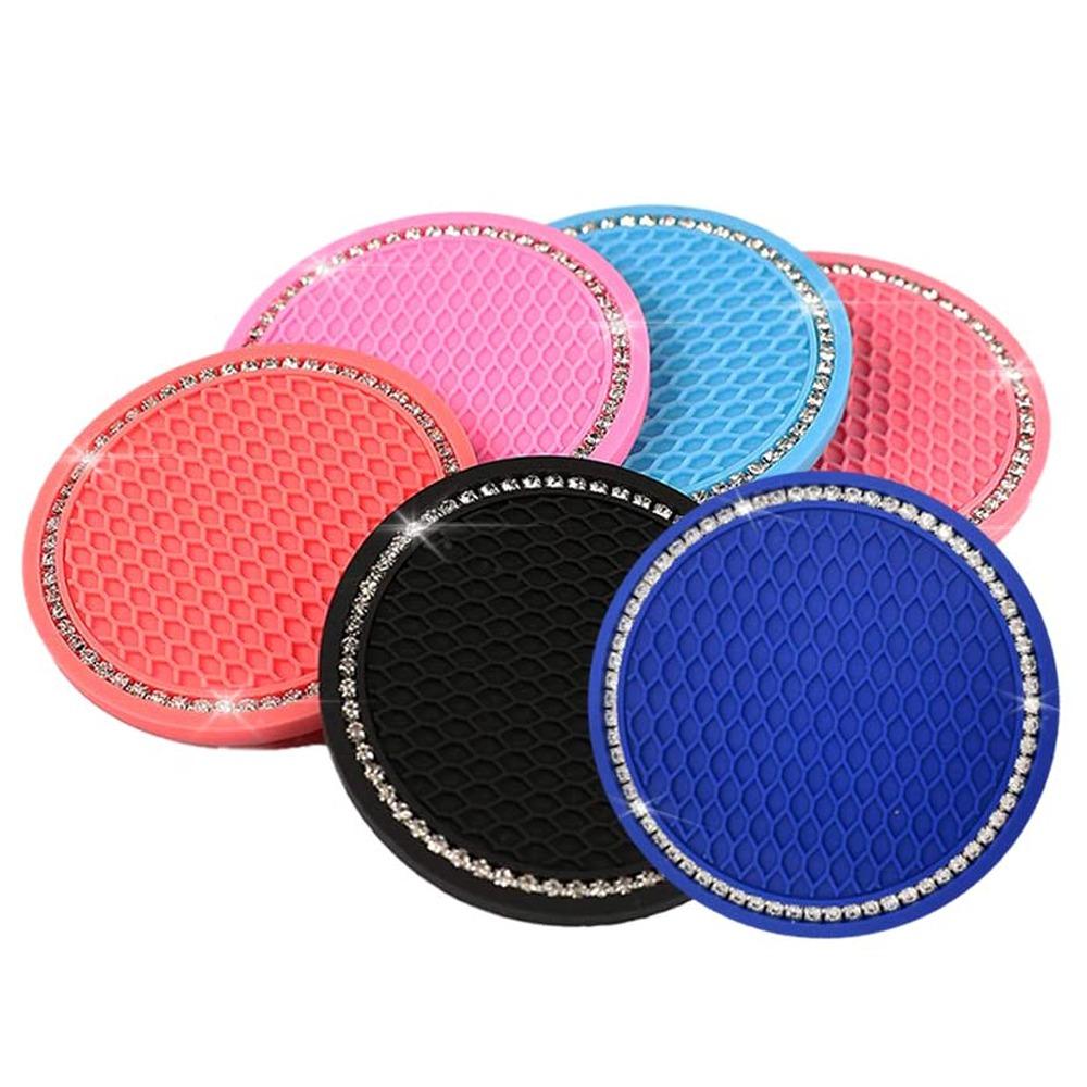 

PVC Bling Car Coasters Sift-Proof Car Bottle Holder New Drink Holder Grey