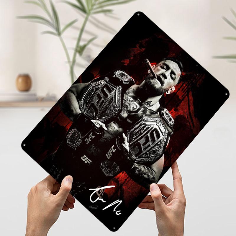 Conor McGregor Champion Portrait Metal Poster Customized Wall Art Retro Vintage Tinplate Signs for Man Cave Office Decor House