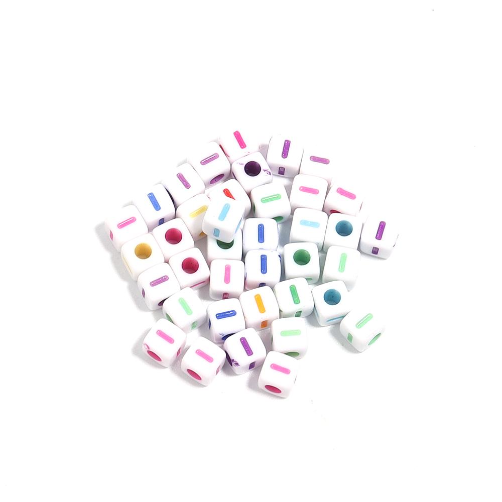 100pcs/lot  A-Z Acrylic Letter Bead Square Loose Spacer Alphabet Beads for DIY Bracelet Necklace Jewelry Making Supplies