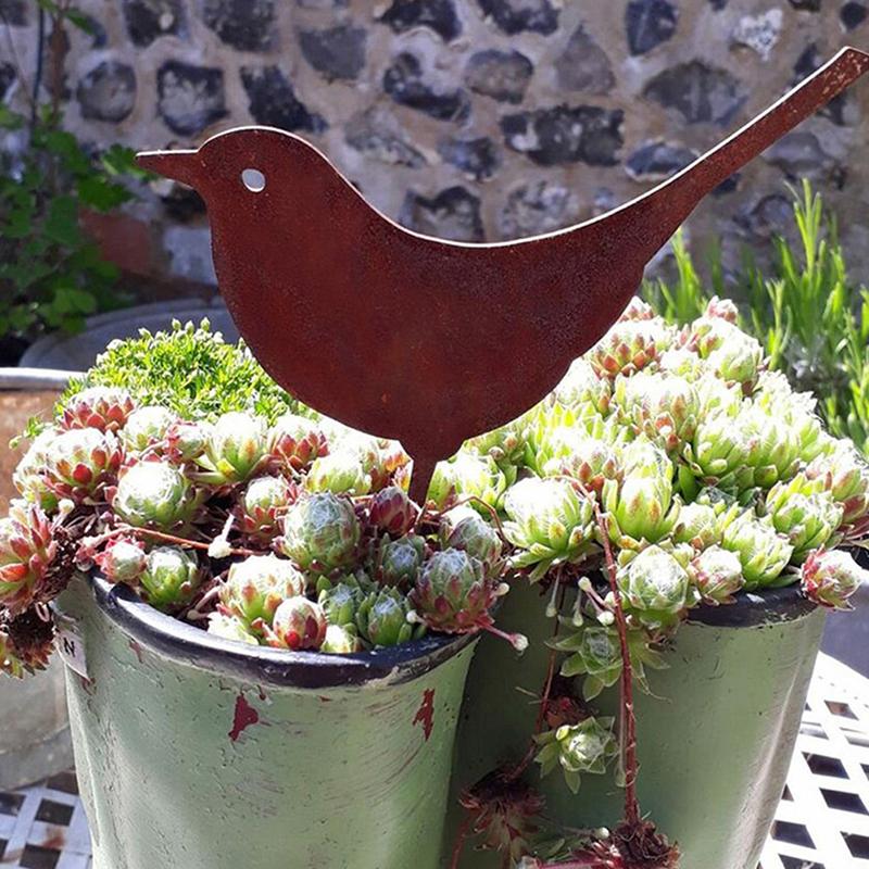 

Ржавый Металл Силуэты Птиц Садовый Забор Декор Дятел Робин Сталь