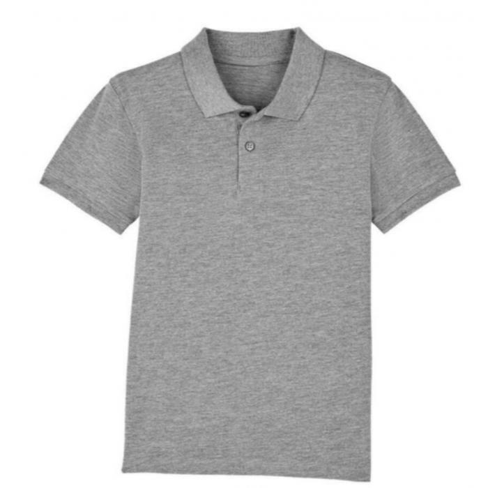 Polo enfant manches courtes blanc - noir - gris ( lot 3 ) - - Blanc