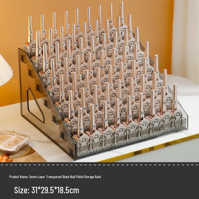 Acrylic Clear Multilayer Nail Polish & Cosmetic Display Rack