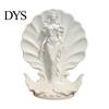 Feine Textur Muschel Handwerk 3D Gedruckte Meerjungfrau Schreibtischornament, Meeresstil Stehende Ornament Skulptur, Minimalistische Figur für Zuhause Büro Tischplatte
