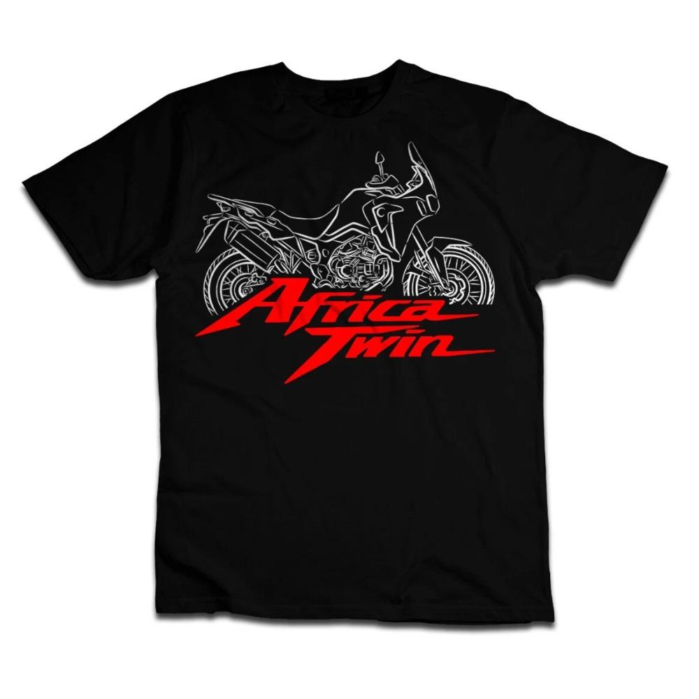 Honda Mens and Womens Tshirt Honda Africa Twin Summer Motorcycle Tee Racing Shortsleeved Spring Cycling Offroad Fashion Top