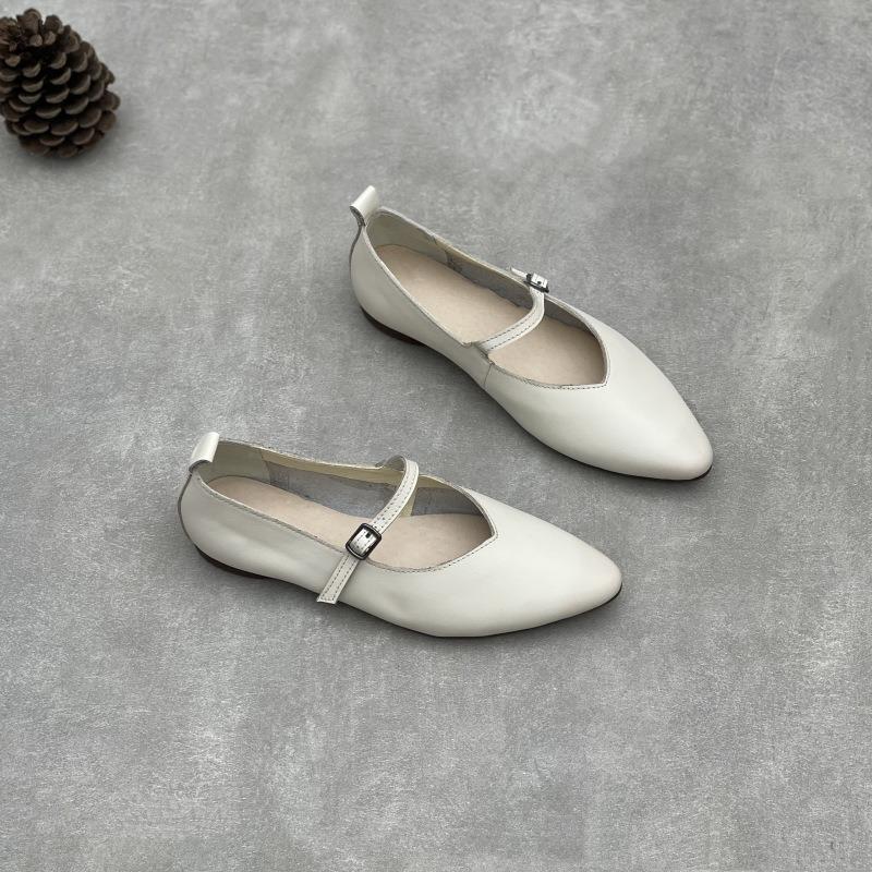 New Pointed-toe Single-toe Flat Simple and Versatile Women's Shoes