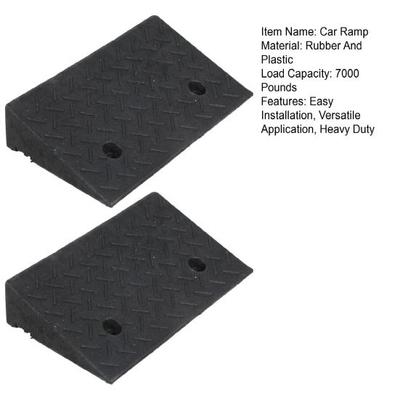 1 Pair 4" Rise Driveway Ramps, Non Slip Curbside Ramps Support 7000lbs, 19.7" L X 12" W, Threshold Ramps for Cars Wheelchairs Scooters Lawn Mowers