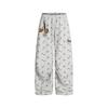 Pantalon de survêtement large à motif chat de dessin animé graffiti pour femme 2025