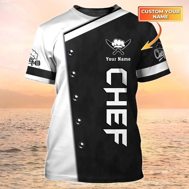 Chef T Shirt Fake Suit Cook Print Tee Summer Quick Dry Funny Uniform Oversized Short Sleeve Top High Quality O-neck Men T-Shirts