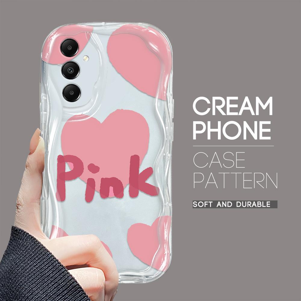 

Милый мультяшный узор, кремовая текстура, мягкий силиконовый чехол с волнистыми краями, чехол для телефона Samsung Samsung A16 прозрачный