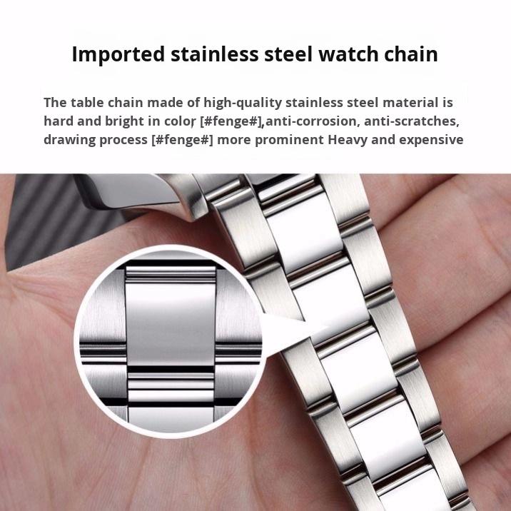 Hot-Selling Waterproof Luminous Stainless Steel Strap Men's Watch Calendar Large 45mm Dial