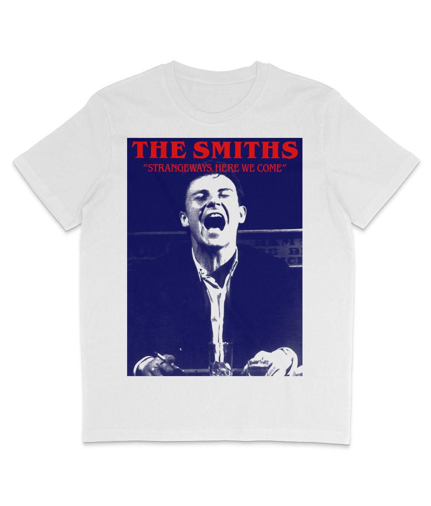 

The Smiths Strangeways Here We Come 1987 Blue amp; Red Front Print Unisex T-Shirt L