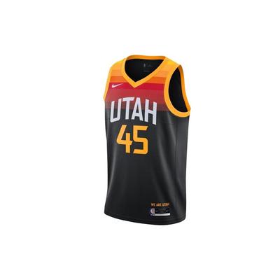 NBA Utah Jazz City Edition Donovan Mitchell 45 Swingman Jersey Black/Sundial Men Streetwear CN1800-011