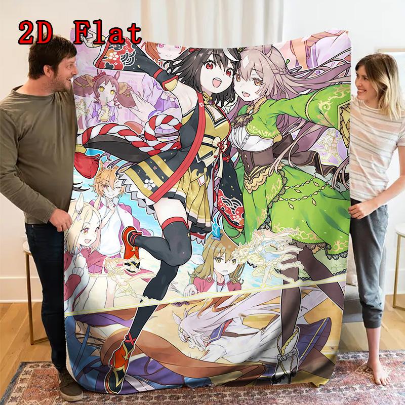 Uma Musume Pretty Derby 2D Flat Pattern Flannel Blanket High quality All Seasons Warmth and Comfort Perfect for Christmas Gifts.DMT0925209