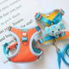 Cartoon yellow duckling traction chest and back set, cute small dog chest strap pet cat going out