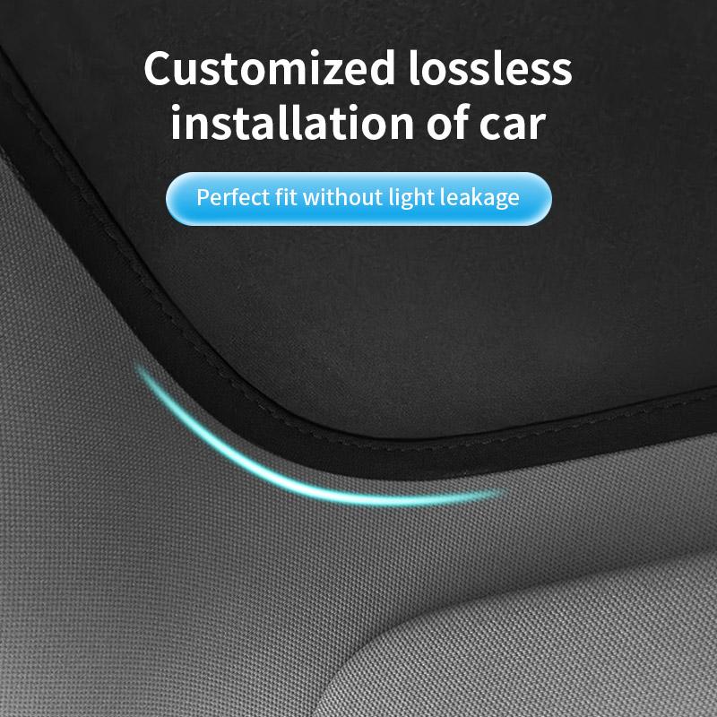 Heenvn Ice Cloth Buckle Sun Shades For Tesla Model Y Juniper 2025 Sunroof Sunshade Front Rear Sunroof Skylight Car Accessories