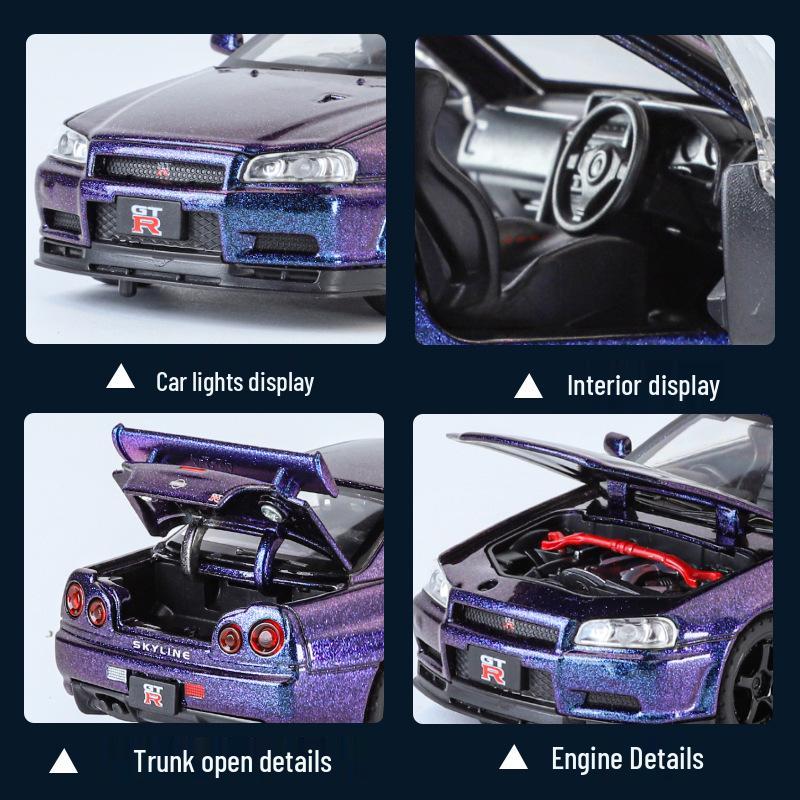 Golden Cube 1/32 Nissan GTR Skyline Alloy Model Car Ornament Toy