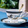 Ceramic Bone Porcelain Coffee Cup and Plate Set