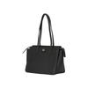 Tory Burch Robinson Double T Logo Pebble Leather Tote Bag Women Tote Bags Black 143241-001